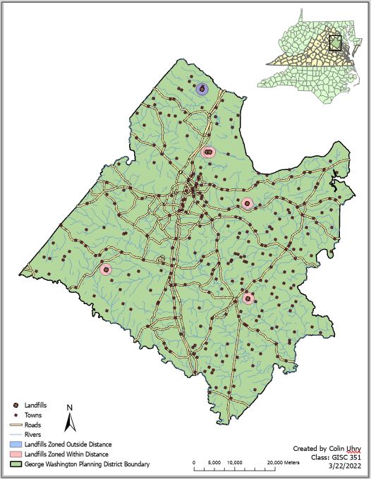 Landfill Locations and Zoning Around the GWPD Colin Uhry's Portfolio
